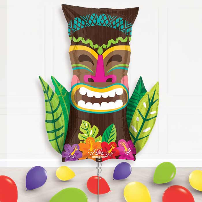 Vintage Tiki Balloon Display Package Delivered Inflated - Supershape Balloon | Party Save Smile