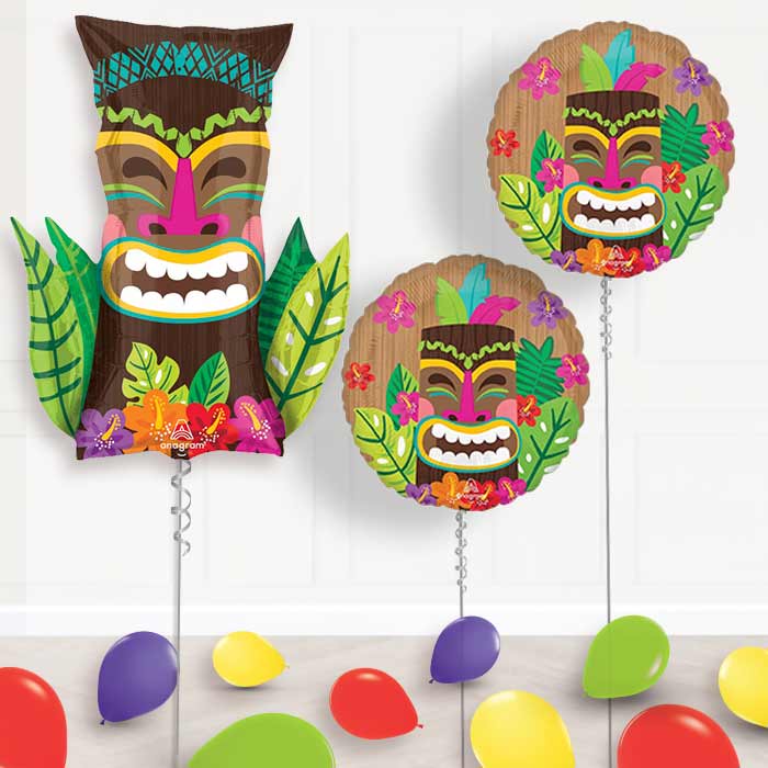 Vintage Tiki Balloon Display Package Delivered Inflated - Balloon Package | Party Save Smile