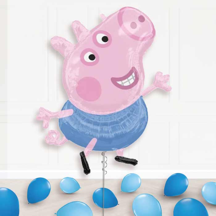 George Pig Balloon Display Package Delivered Inflated - Supershape Balloon | Party Save Smile