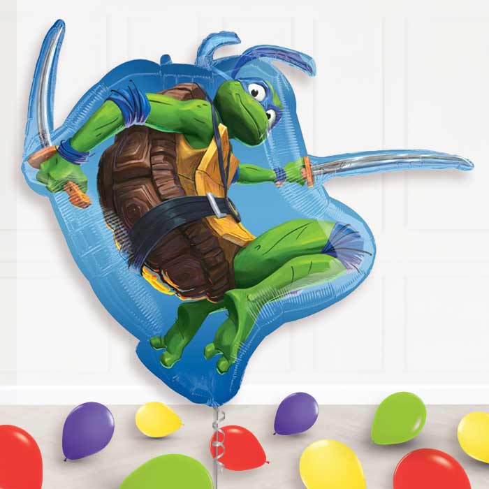 Teenage Mutant Ninja Turtles Balloon Package Delivered Inflated - Supershape Balloon | Party Save Smile