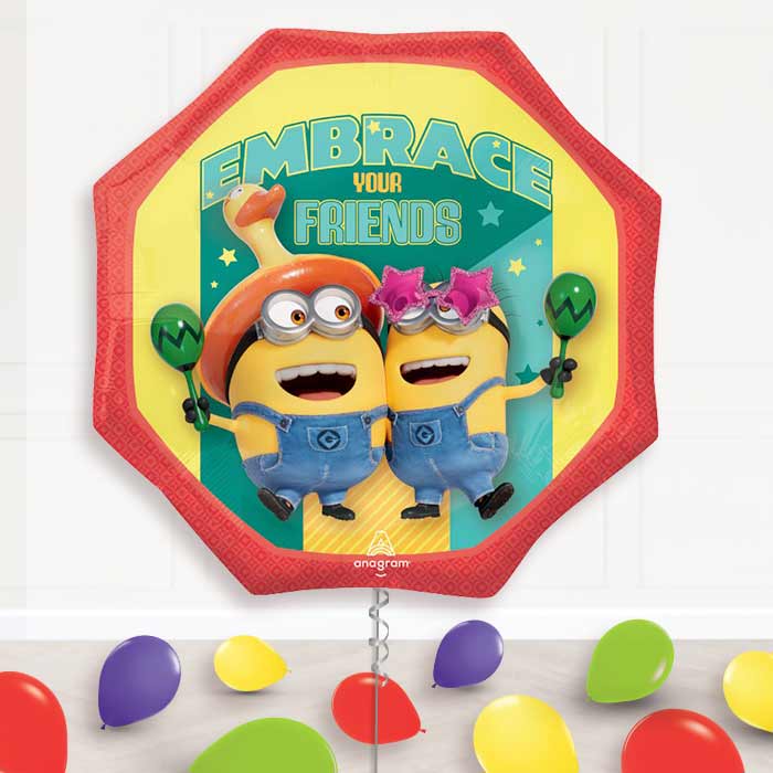 Despicable Me 4 Balloon Display Package Delivered Inflated - Supershape Balloon | Party Save Smile