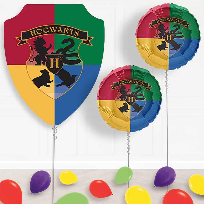 Harry Potter Crest Balloon Display Package Delivered Inflated | Balloon Package | Party Save Smile