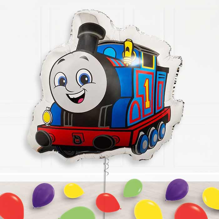 Thomas the Tank Engine Balloon Display Package Delivered Inflated | Supershape Balloon | Party Save Smile