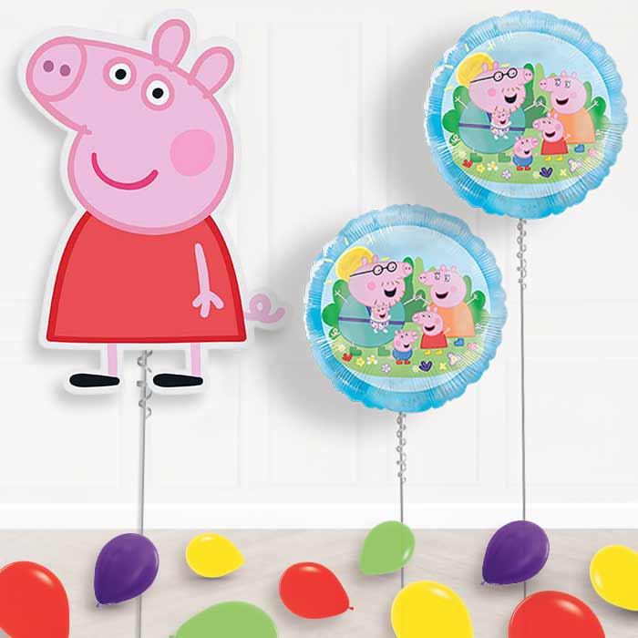 Peppa Pig Balloon Display Package Delivered Inflated | Balloon Package | Party Save Smile