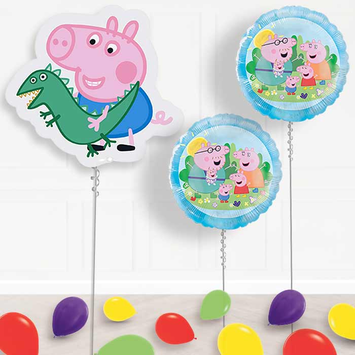 George Pig Supershape Balloon Display Package Delivered Inflated | Balloon Package | Party Save Smile