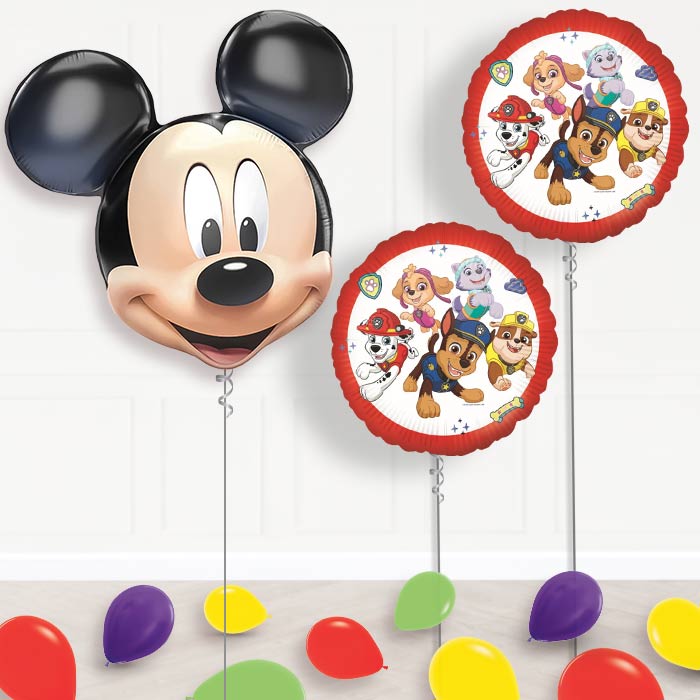 Mickey Mouse Head Balloon Display Package Delivered Inflated | Balloon Package | Party Save Smile