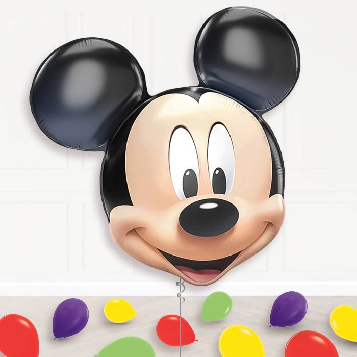 Mickey Mouse Head Balloon Display Package Delivered Inflated | Supershape Balloon | Party Save Smile