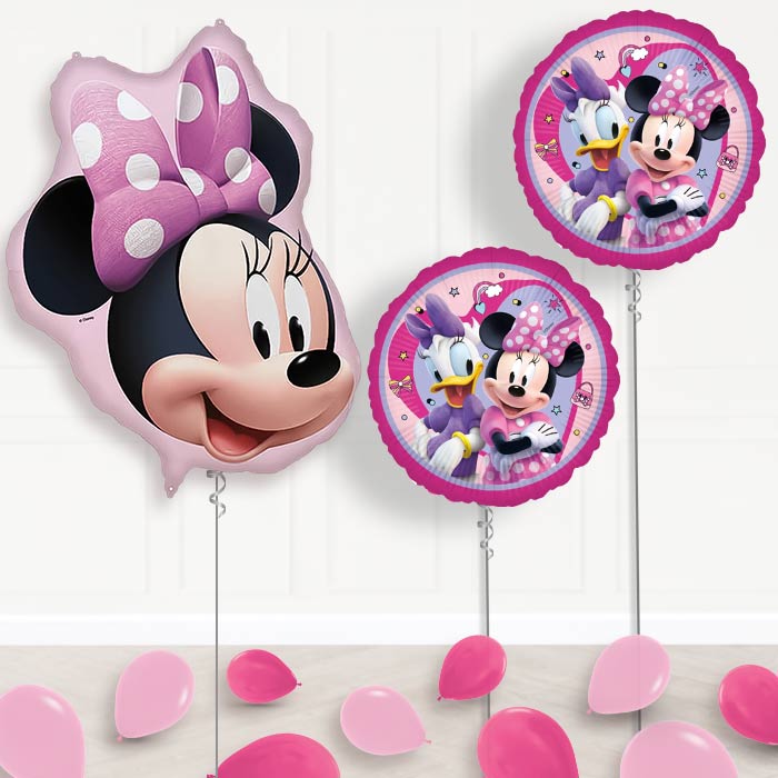 Minnie Mouse Head Balloon Display Package Delivered Inflated | Balloon Package | Party Save Smile