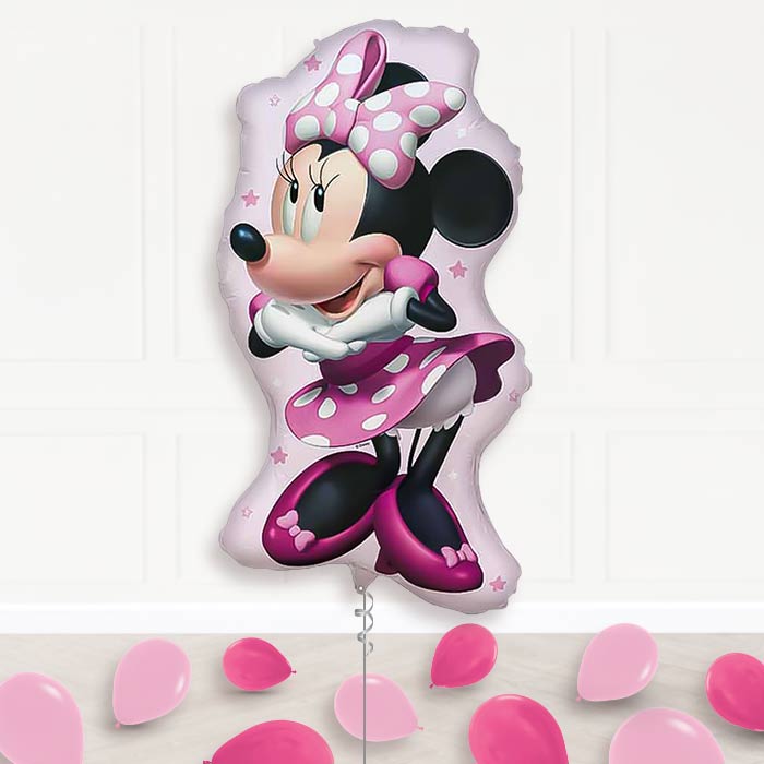 Minnie Mouse Balloon Display Package Delivered Inflated | Supershape Balloon | Party Save Smile