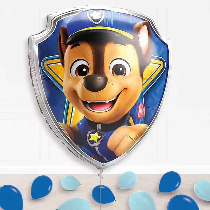Chase Paw Patrol Balloon Display Package Delivered Inflated | Supershape Balloon | Party Save Smile