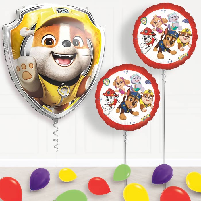 Rubble Paw Patrol Balloon Display Package Delivered Inflated | Balloon Package | Party Save Smile