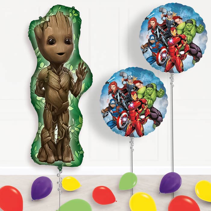 Avengers Groot Balloon Display Package Delivered Inflated | Balloon Package | Party Save Smile