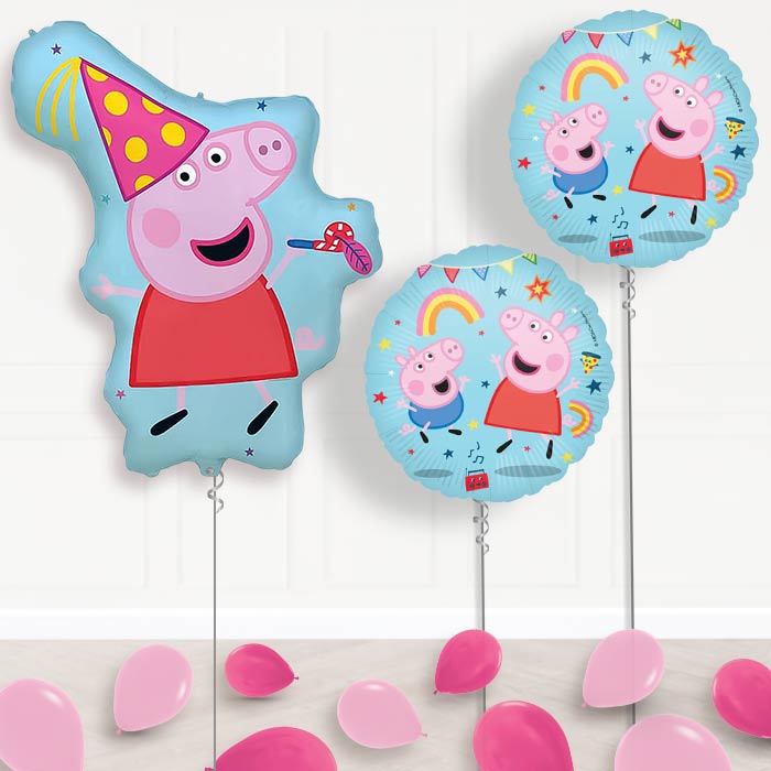 Peppa Pig Party Balloon Display Package Delivered Inflated | Balloon Package | Party Save Smile