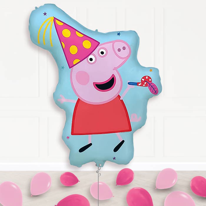 Peppa Pig Party Balloon Display Package Delivered Inflated | Supershape Balloon | Party Save Smile