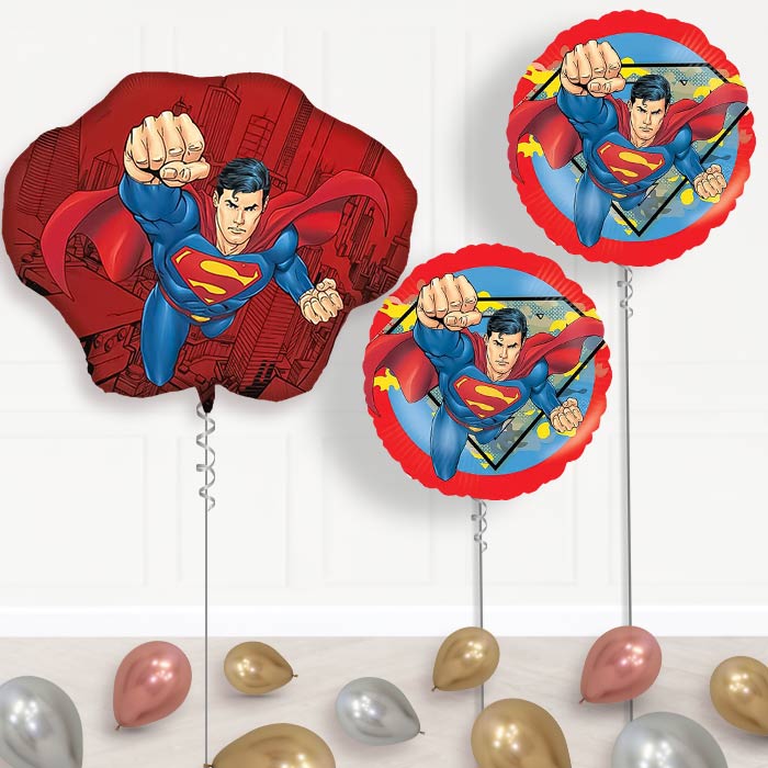 Superman Krypton Balloon Display Package Delivered Inflated | Balloon Package | Party Save Smile