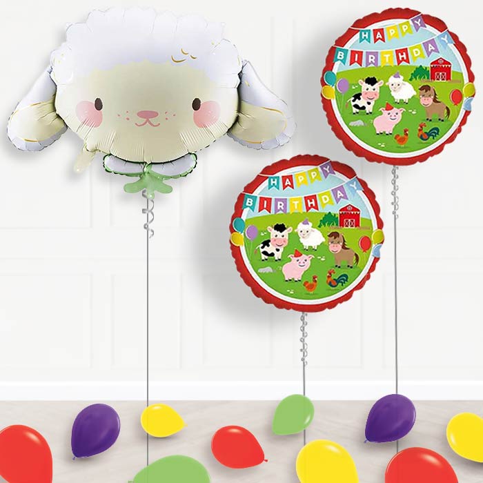 Sheep Balloon Display Package Delivered Inflated-Balloon Package | Party Save Smile