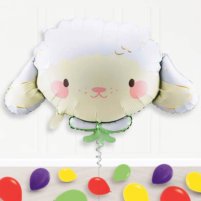 Sheep Balloon Display Package Delivered Inflated-Supershape Balloon | Party Save Smile