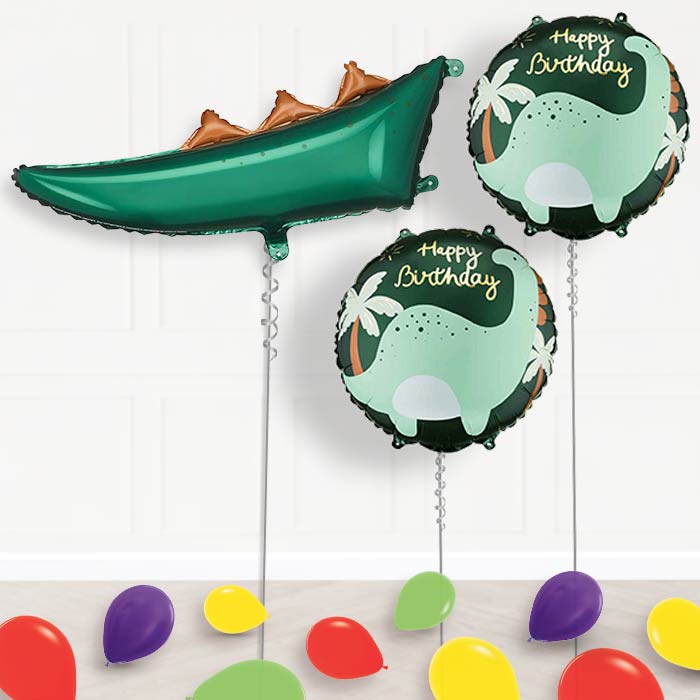 Dinosaur Tail Balloon Display Package Delivered Inflated-Balloon Package | Party Save Smile