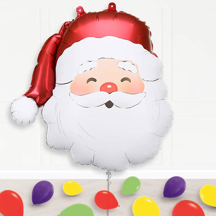 Santa Claus Balloon Display Package Delivered Inflated-Supershape Balloon | Party Save Smile