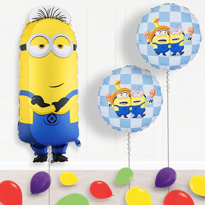 Minion Tim Balloon Display Package Delivered Inflated-Balloon Package | Party Save Smile