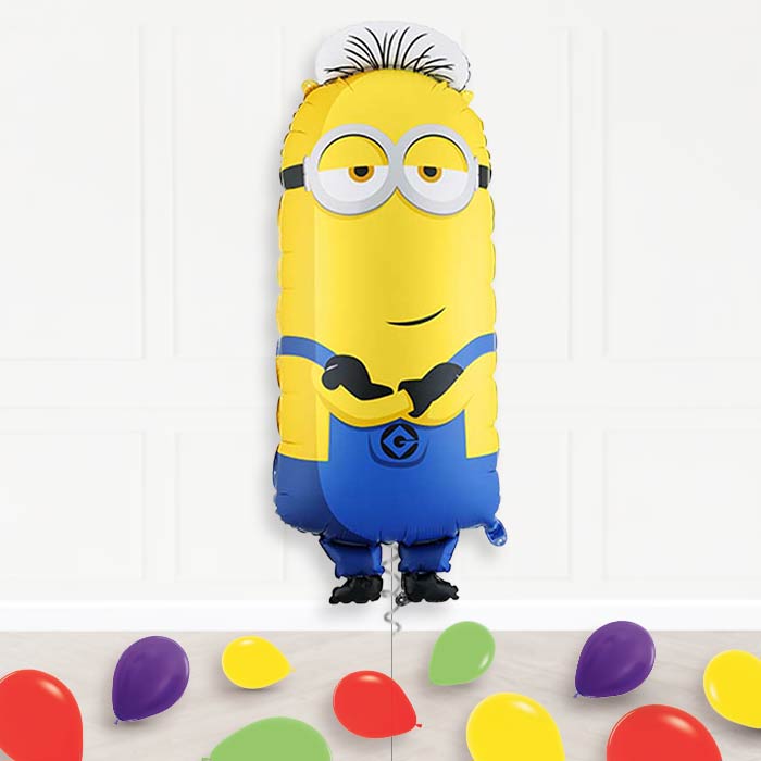Minion Tim Balloon Display Package Delivered Inflated-Supershape Balloon | Party Save Smile