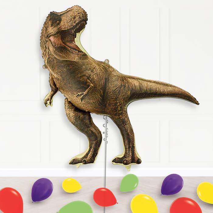 Jurassic World T-Rex Balloon Display Package Delivered Inflated-Supershape Balloon | Party Save Smile