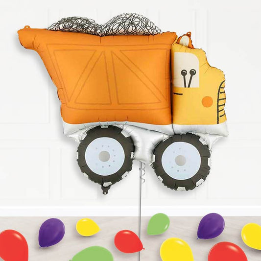 Construction Birthday Balloon Display: Helium Balloon Package - Supershape Balloon | Party Save Smile