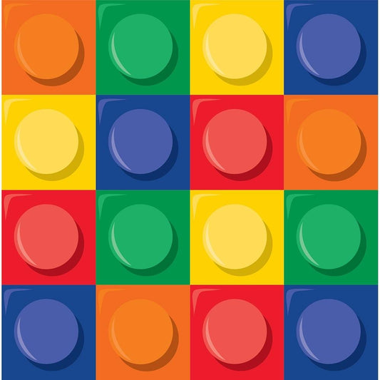 Building Block Napkins Pack of 16 | Party Save Smile