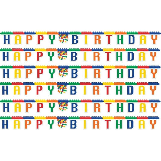 Building Block Banner Happy Birthday | Party Save Smile