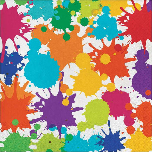 Art Arty Paint Party Napkins Serviettes Pack of 16 | Party Save Smile