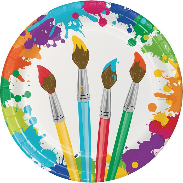 Arty Paint Birthday Party Pack: Tableware Party Kit