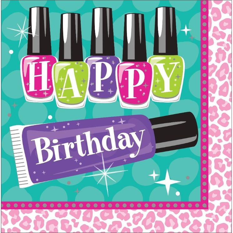 Make-Up Spa Birthday Party Pack: Tableware Party Kit