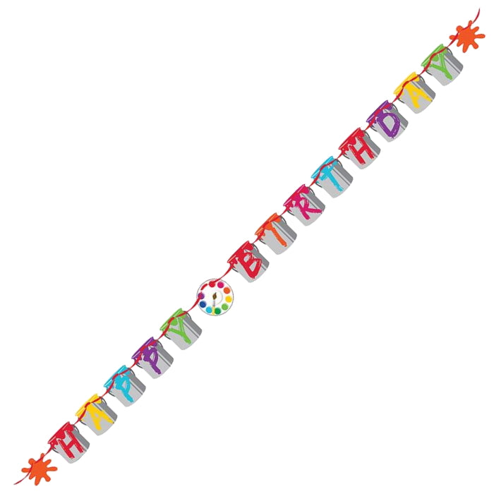 Art Happy Birthday Banner 2.1 metres | Party Save Smile