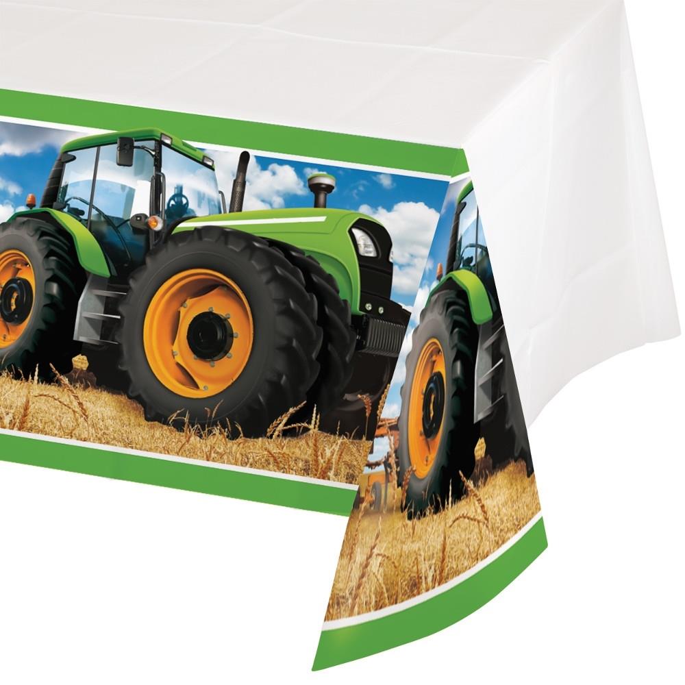 Tractor Plastic Party Tablecloth 137 x 274cm | Party Save Smile