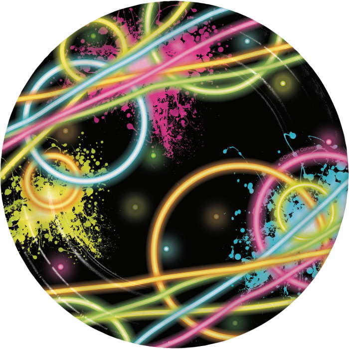 Glow Party Cake Plates Pack of 8 | Party Save Smile