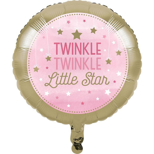 Pink Twinkle Little Star Foil Balloon