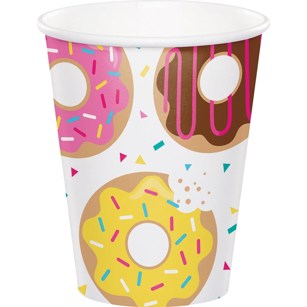 Donut Party Cups Pack of 8 | Party Save Smile
