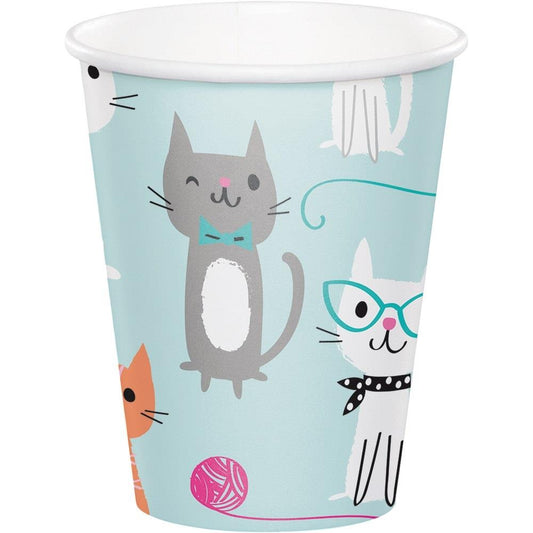 Purrfect Cat Party Cups Pack of 8 | Party Save Smile
