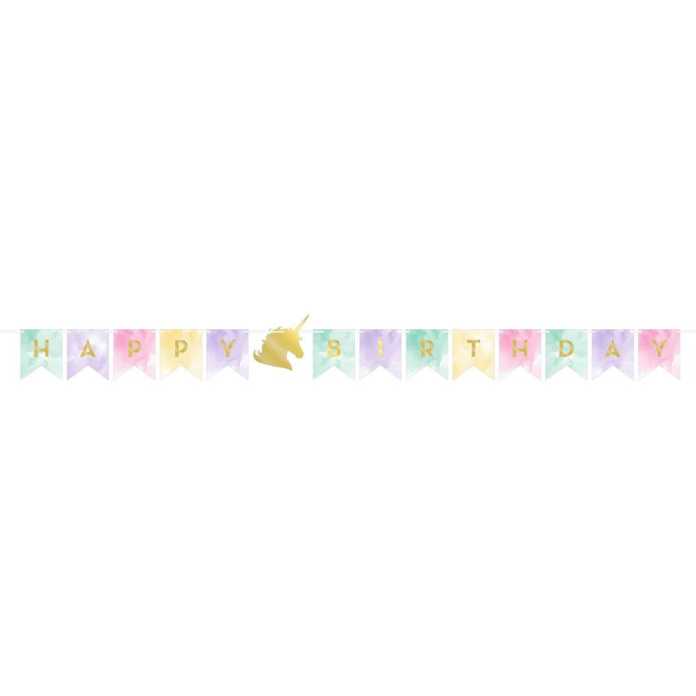 Pastel Unicorn Party Packs: Tableware & Decoration Kit