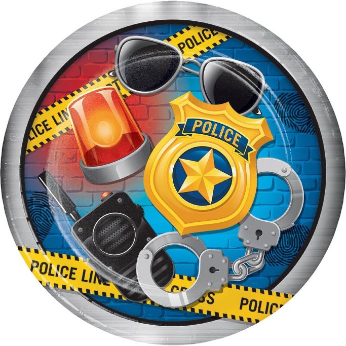 Police Party Pack: Tableware Kit for 8 - 48 Guests