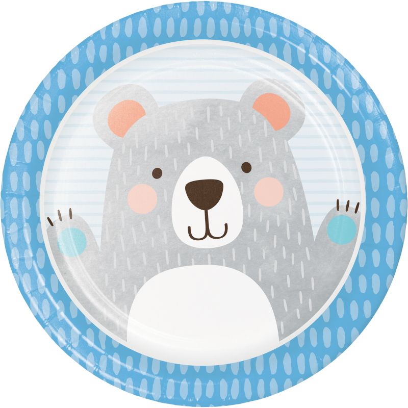 Blue Bear Plates and Napkins Party Pack