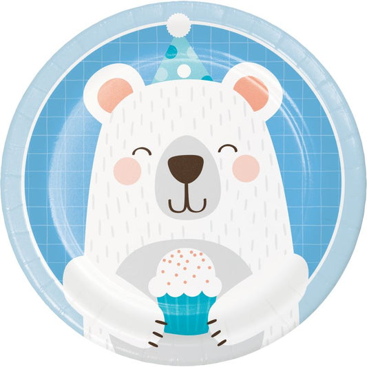 Small Bear Party Plates Pack of 8 | Party Save Smile