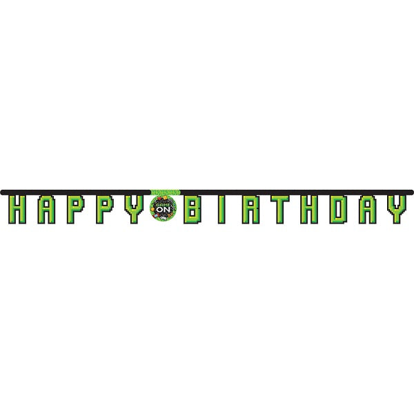 Game On Gaming Birthday Banner 2.2 Metres | Party Save Smile