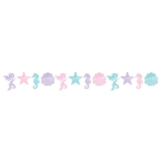 Mermaid Banner with Seahorse & Starfish