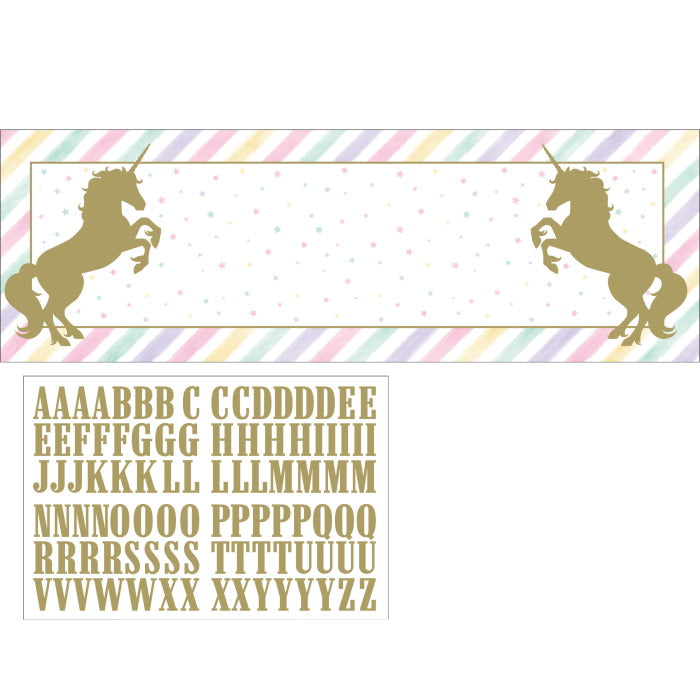 Personalised Unicorn Banner - Unicorn Sparkle | Party Save Smile