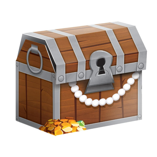 Treasure Chest Pirate Food Boxes Pack of 8 | Party Save Smile