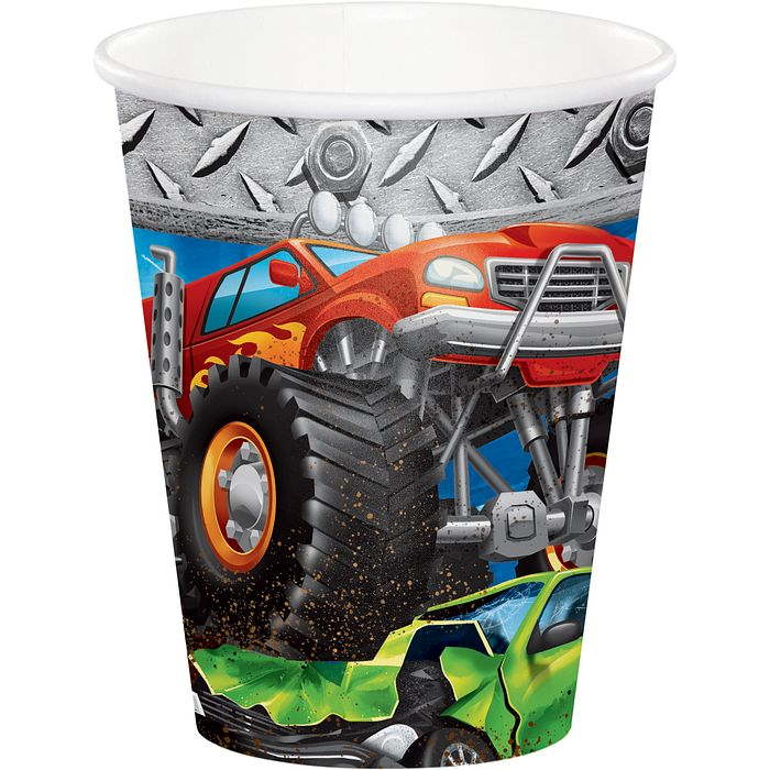 Monster Truck Party Cups Pack of 8 | Party Save Smile
