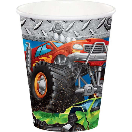Monster Truck Party Cups Pack of 8 | Party Save Smile