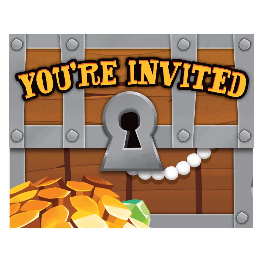 Pirate Invitations Pack of 8: Trease Party Invites | Party Save Smile