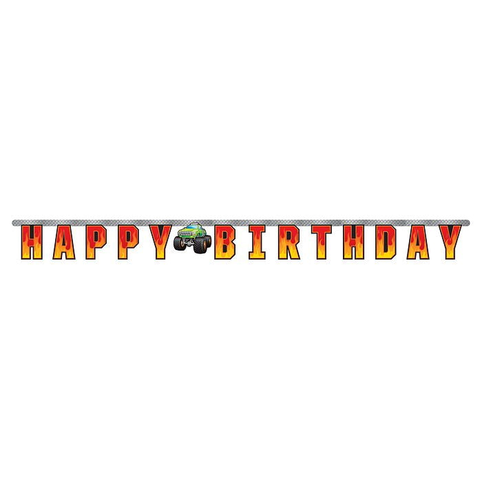 Monster Truck Birthday Party Pack: Tableware & Decoration Kit